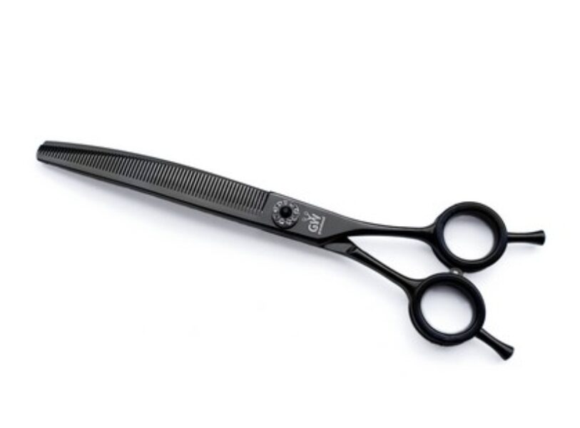 GRANDWOOF Professional Pet Curved Thinning Scissors 7.25'' 66T - изогнутые филировки