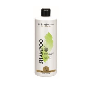 Iv San Bernard Green Apple Shampoo, 500 ml - mitrina un atjauno spalvu, piešķirot mirdzumu un mīkstumu, garspalvainajiem suņiem un kaķiem