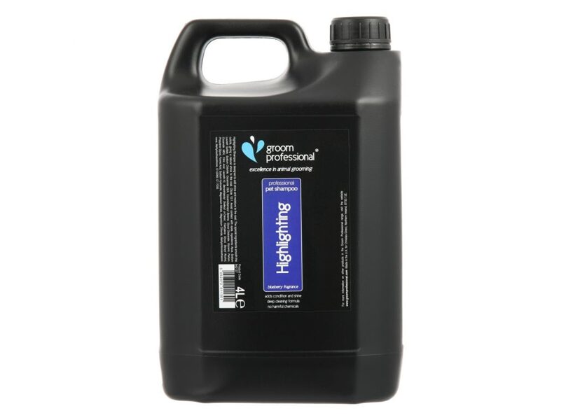 Groom Professional Blueberry Highlighting Shampoo, 4000 ml - for all coat types and color enhancing