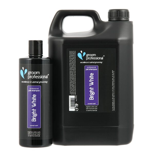 Groom Professional Bright White Shampoo, 4000 ml - balto un citu spalvas krāsu izcelšanai