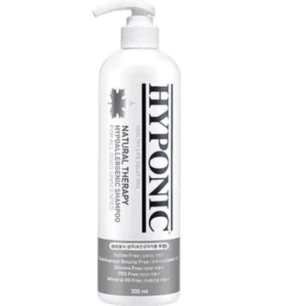 HYPONIC Hypoallergenic Unscented Shampoo for all dogs, 300ml