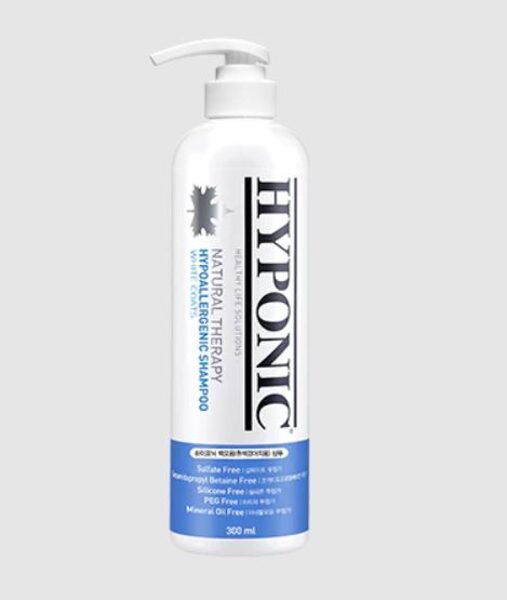 HYPONIC Hypoallergenic Shampoo (for white coat dogs) 300ml - hipoalerģisks šampūns baltiem suņiem 300ml