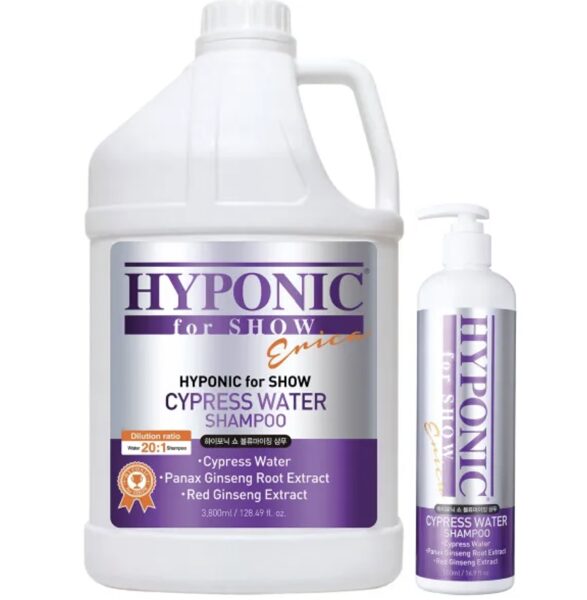 HYPONIC for Show Cypress Water Shampoo (Volumizing), 3800 ml - Long-lasting volume and superior texture for dogs