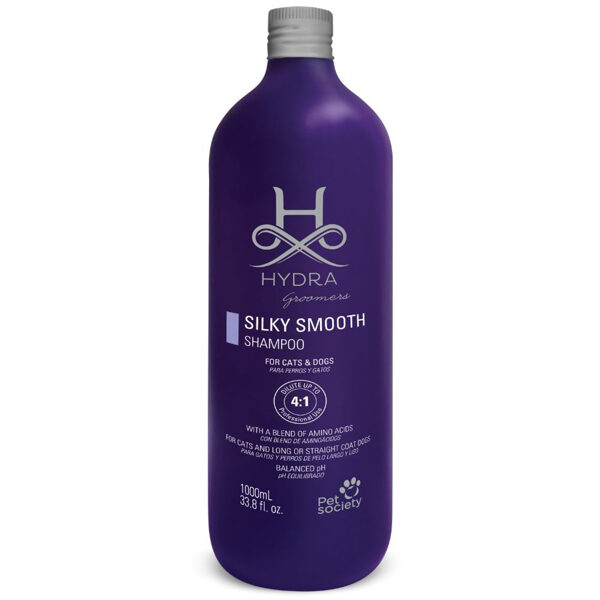 Hydra Groomers Silky Smooth Shampoo, 1000 ml - PROFESIONĀĻIEM, šampūns kaķu un suņu garai un taisnai spalvai