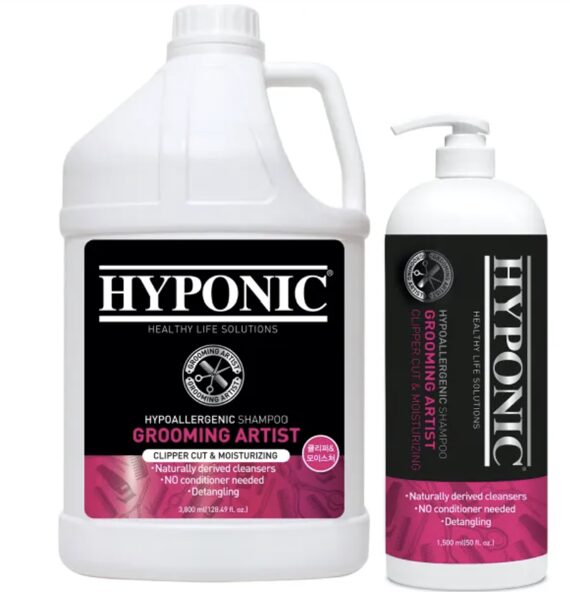 HYPONIC Hypoallergenic Grooming Artist Clipper Cut & Moisturizing Shampoo, 1500ml