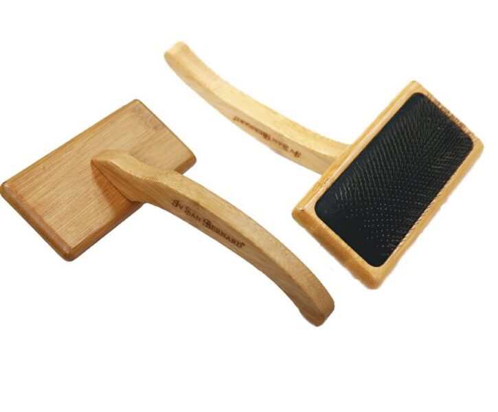 Iv San Bernard Bamboo Slicker Brush SMALL - bambuka ķemme pavilnas izķemmēšanai