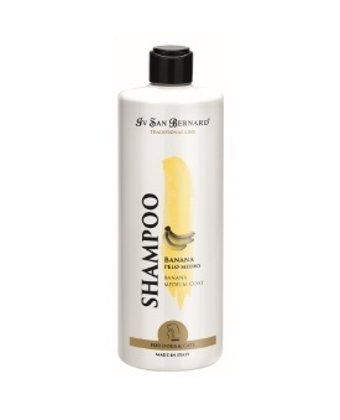Iv San Bernard Banana Shampoo, 1 L - для домашних животных с шерстью средней длины, придает эластичность, блеск