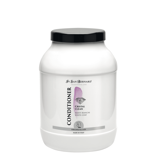 Iv San Bernard Cristal Clean Conditioner gallon, 3000 ml - kondicionieris ir īpaši paredzēts baltam kažokam. 