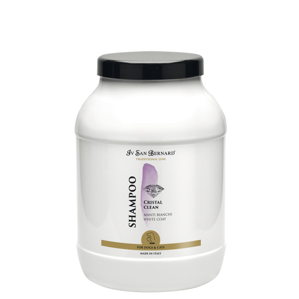 Iv San Bernard Cristal Clean Shampoo, 3000 ml - remove yellowing stains out of white coats