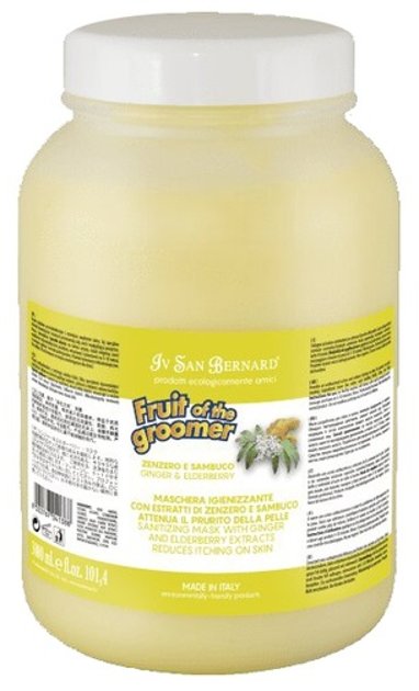 Iv San Bernard Ginger & Elderberry Shampoo, 3250 ml - provides an antibacterial action and reduces itching on skin, anti-dandruff effect