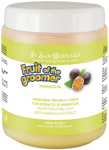 Iv San Bernard Maracuja Mask, 1000 ml - vitaminizēts kondicionieris suņiem un kaķiem ar garu spalvu