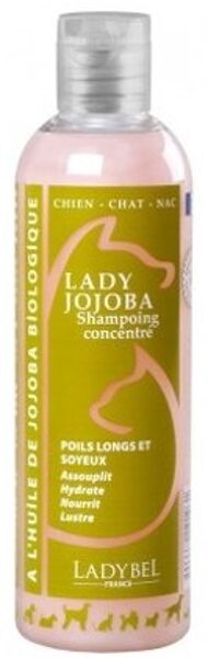 Ladybel Lady Jojoba Shampoo, 200 ml - deep nourishing shampoo with jojoba oil for long coat care and protection