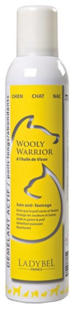 Ladybel Wooly Warrior, 300 ml - spirtu nesaturošs aerosols–kondicionieris, kas padara vilnu daudz paklausīgāku izķemmēšanai
