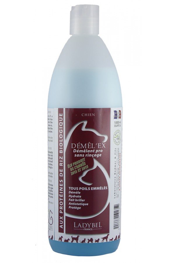 Ladybel DEMEL'EX - Professional de-matting spray, 1000 ml - Экстра-интенсивный профессиональный спрей, распутывающий шерсть