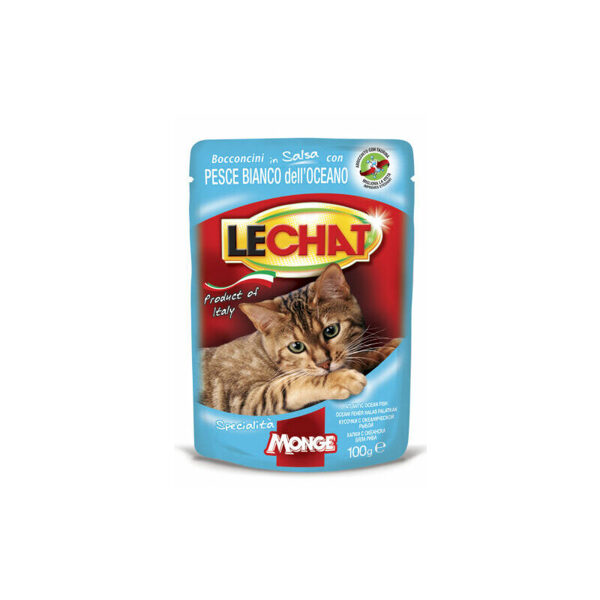 Monge LeChat Pouches ar Atlantijas okeāna zivs gabaļiniem 100 g