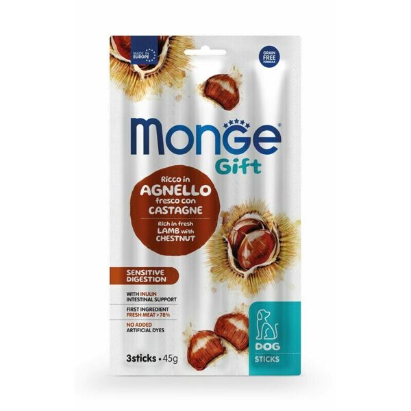 MONGE Dog STICKS Sensitive digestion Lamb with chestnut / 45 gr