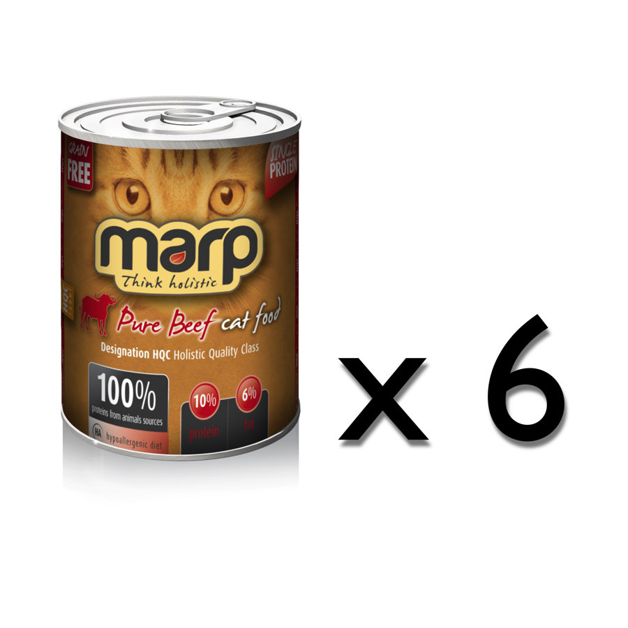 Marp Think Holistic Pure Beef Cat food, 6x400g