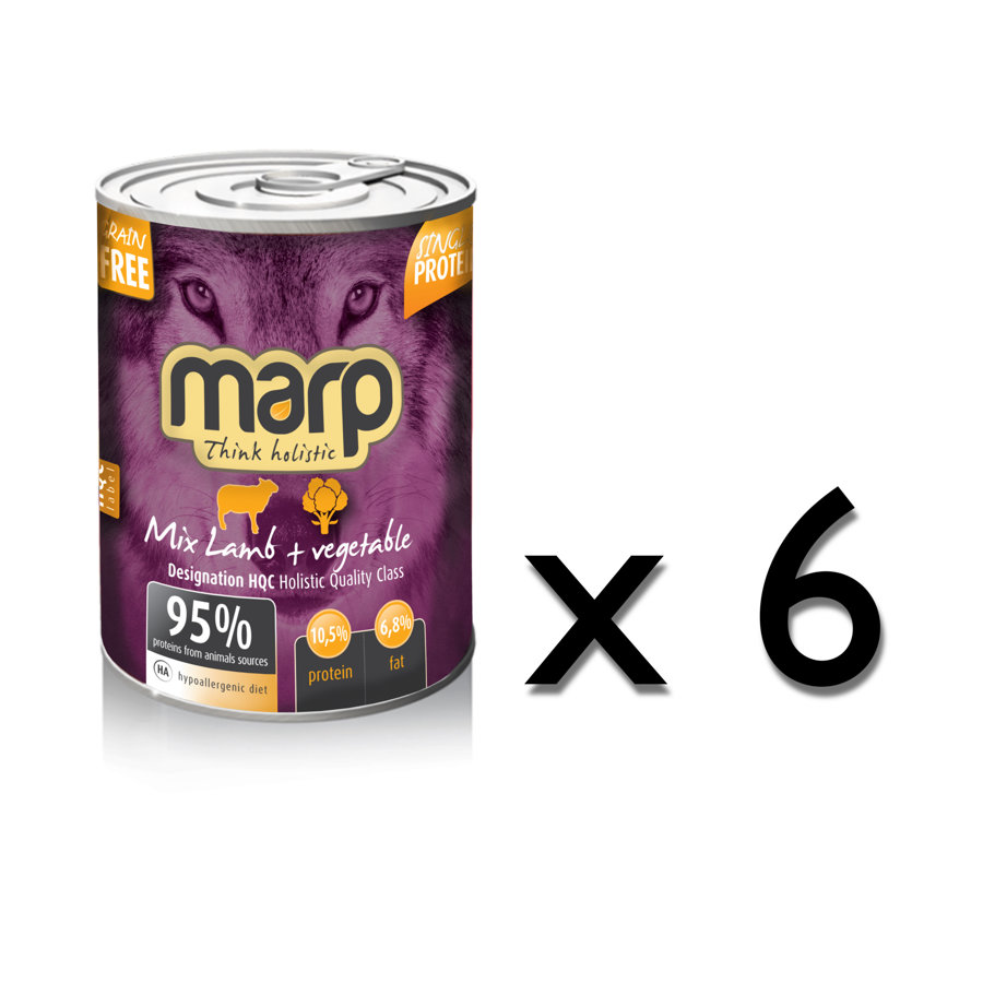 Marp Think Holistic Mix Lamb with Vegetables - ar jēru un dārzeņiem, 6x400 g