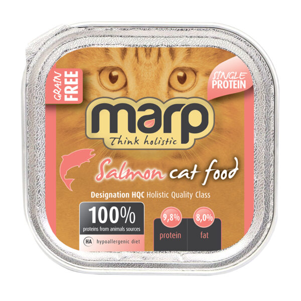 Marp Think Holistic Pure Salmon Cat Food, 16x100g (15+1 free)