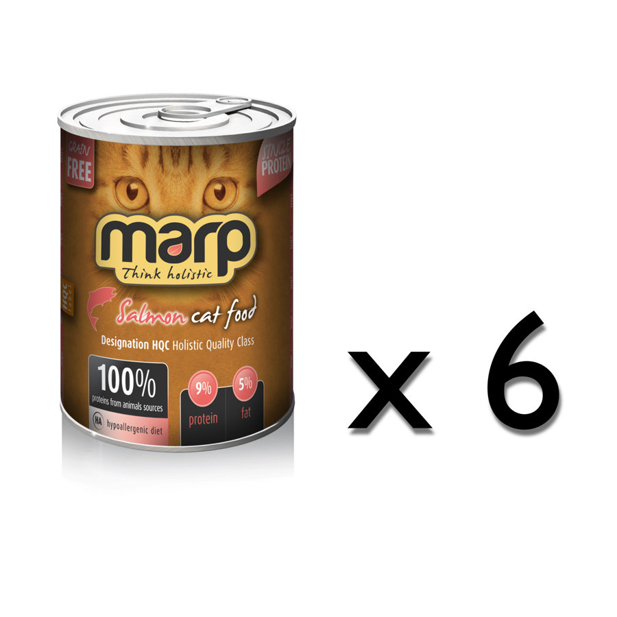 Marp Think Holistic Pure Salmon Cat Food - Lasis, 6x370g