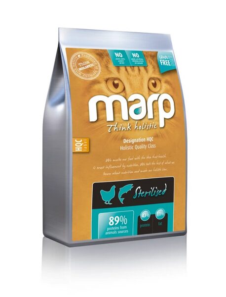 Marp Think Holistic Sterilized CAT - fish, chicken, salmon, for adult and senior sterilized cats, 500g