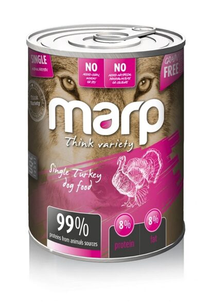 Marp Think Variety Single Turkey Dog Food - Tītars, 400 g