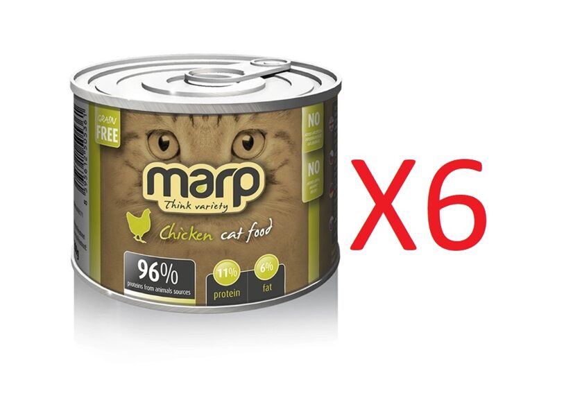 MARP Variety Chicken Cat - konservi kakiem ar vistu, 6x200 g