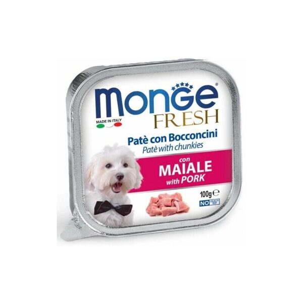 Monge Fresh pate with Pork 100 g - konservi suņiem ar cūkgaļu 100g