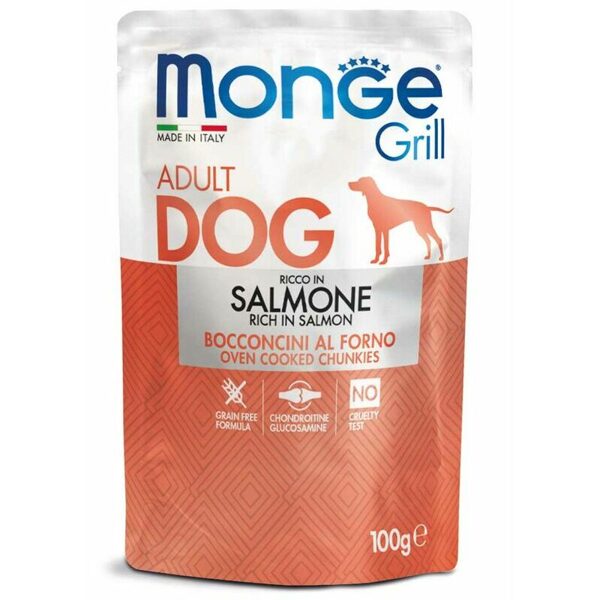 Monge Grill Pouch Salmon 100 g - консервы для собак с лососём 100г