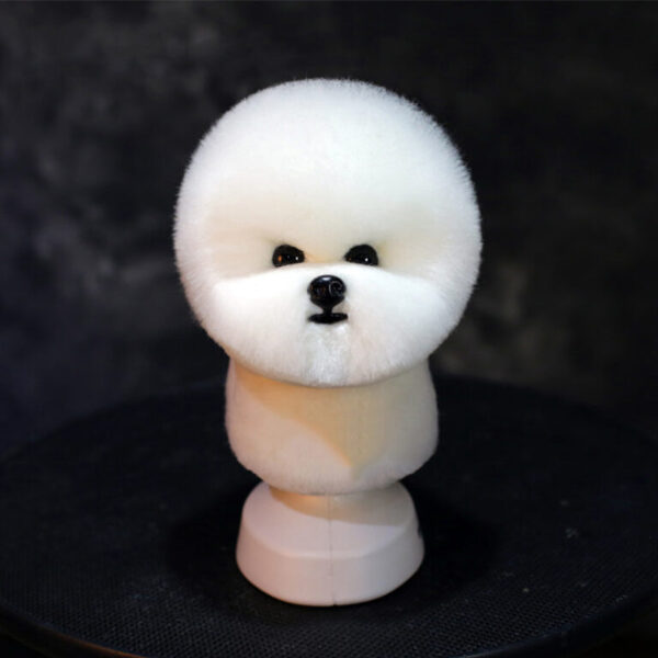 Mr. Jiang Bichon Model Dog Head Hair White Wig