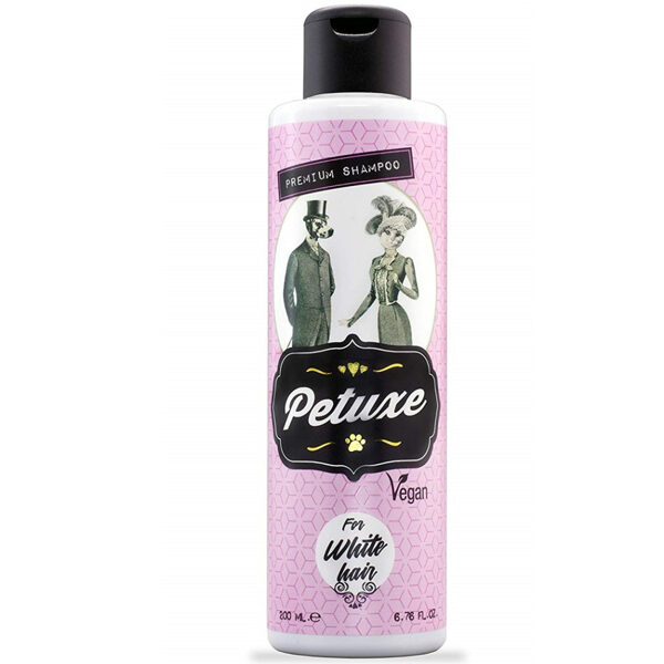 Petuxe White Coat Shampoo, 200 ml - VEGAN, šampūns baltajiem kažokiem