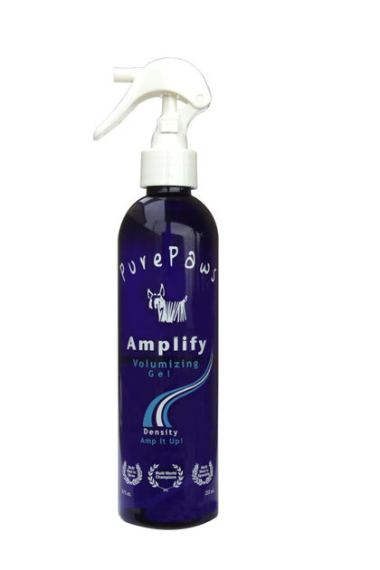Pure Paws Amplify Spray Gel, 237 ml - Sprejs spalvas teksturēšanai un apjoma veidošanai suņiem ar pavilnu, cietai spalvai, jaukta tipa spalvai