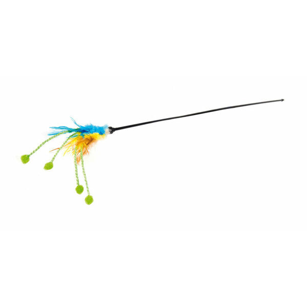   Record - CAT&RINA CAT-TEASER WITH FEATHERS AND BALLS 40 CM 