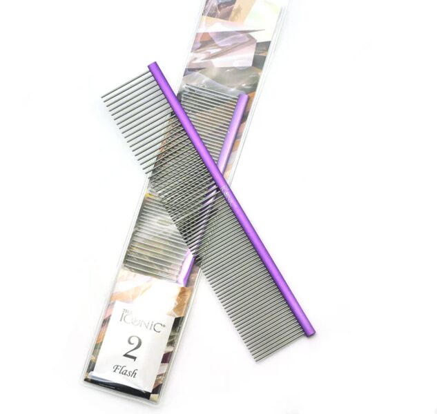 True Iconic Flash Pin Comb No.2 - 19cm, Purple