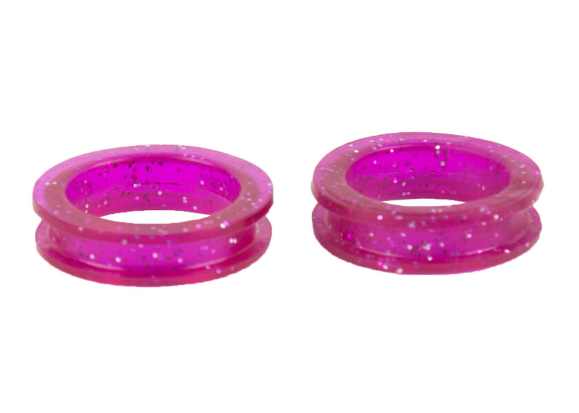 Show Tech Finger Ring 20 mm Purple Glitter Scissor rings 2 Pcs - pirkstu gredzeni Violeti