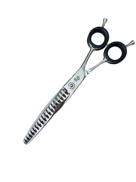 Šķēres grumeriem - Birma PETS Curved Chunker Scissors 7 inch 18 Teeth - izliektie šankeri