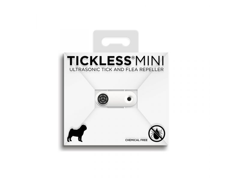 TICKLESS Mini DOG Uzlādējama ultraskaņas ierīce ērču un blusu atbaidīšanai maza auguma dzīvniekiem - BALTA