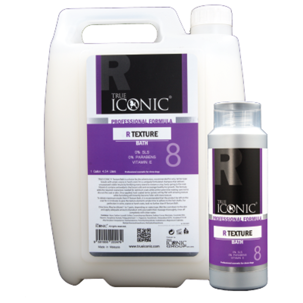 True Iconic Texture R Bath Gallon, 4546 ml - īpaši raupjas struktūras šampūns suņiem ar stiepļveida, rupju un cietu apmatojumu