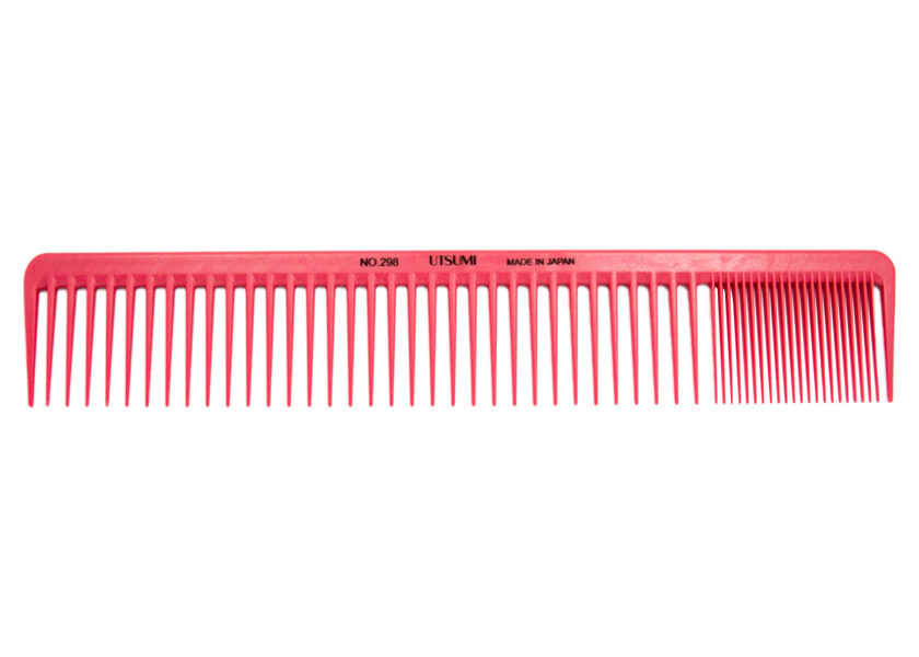 Utsumi BW Carbon Comb NO298 25cm Comb Pink