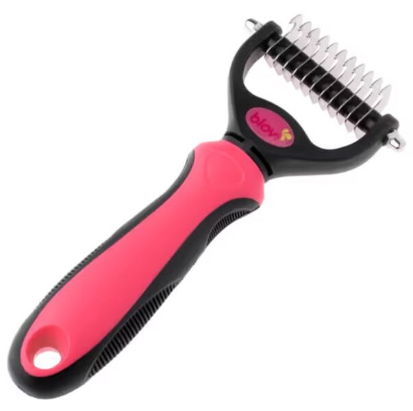 Blovi Small Undercoat Rake Pink - hook trimmer for dogs and cats