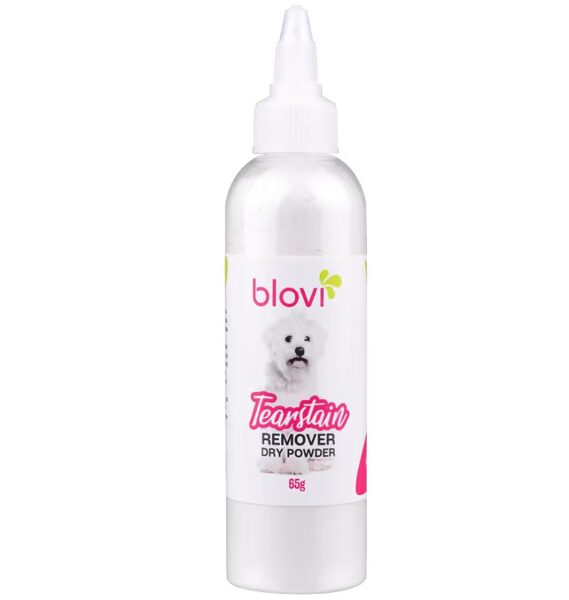 Blovi Tear Stain Remover Dry Powder 65g - powder that absorbs moisture and eliminates streaks under the eyes of dogs and cats