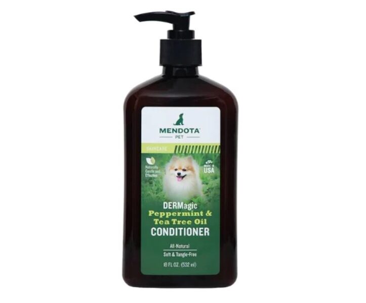 DERMagic Peppermint & Tea Tree Oil Conditioner, 523 ml - mīksts kažoks bez savēlumiem, aizsargā no mikrobiem