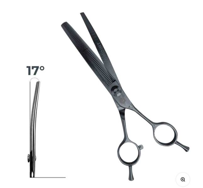 Šķēres grumeriem G-POINT 6.5 inch 17° degree curved modeling scissors - izliektas filieršķēres 16,5 cm