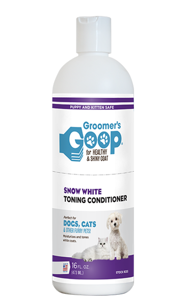 Groomer`s Goop Snow White Toning Conditioner, 473 ml - dziļai mitrināšanai un balto mēteļu attīrīšanai un tonēsanai