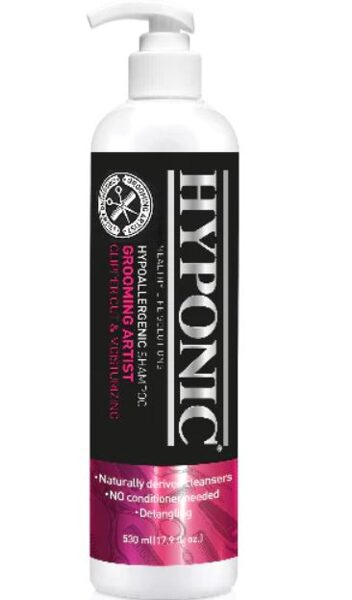 HYPONIC Hypoallergenic Grooming Artist Clipper Cut & Moisturizing Shampoo, 530ml 