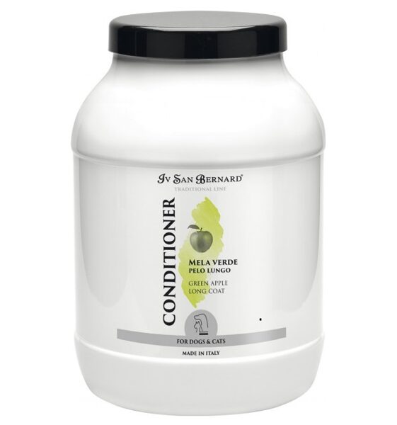 Iv San Bernard Green Apple Conditioner, 3 L - mitrina un baro ādu, atjauno spalvas spīdumu garai spalvai