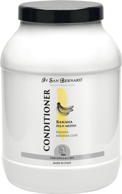 Iv San Bernard Banana Conditioner, 3 L - for medium haired pets, gives the hair elasticity, making it shiny