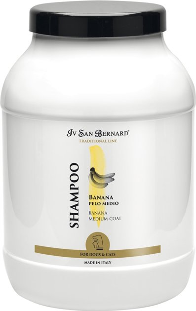 Iv San Bernard Banana Shampoo, 3 L - for medium haired pets, gives the hair elasticity, making it shiny