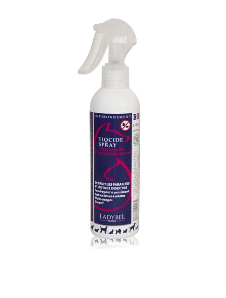 Ladybel Tiqcide Spray, 250 ml - destroys ticks, fleas, lices and other parasites larvae or adult