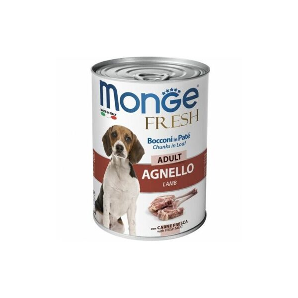 Monge Fresh Chunks ADULT with Lamb 400 gr - konservi suņiem